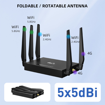 Mobile Unlocked CPE SMA 2.4 5.8G Dual Band Sim 4g Lte Router For Cctv Camera Car