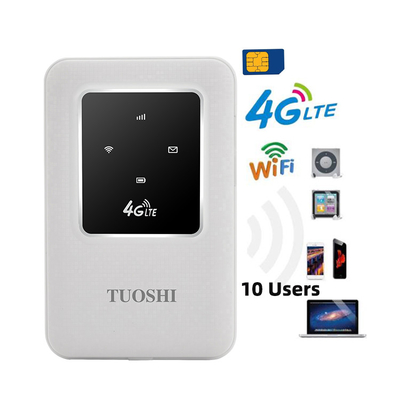 150Mbps 10Users WPS SMS Mifis Wireless 4g Lte Wifi 4g Sim Card Router With Battery