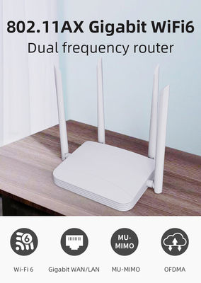 1800Mbps 64 Users Wireless Gigabit Wifi 6 Router DHCP Mesh IPV4 IPV6 Mu Mimo CPE