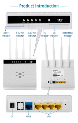 OEM CAT4 CAT6 32 Users Dual Band 4G LTE WIFI Router Unlock 1200mbps Band Lock CPE