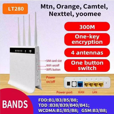 MTN ORANGE Sim Card Wifi 4G LTE Router B1 B3 B5 B8 B38 B39 B40 Unlock 300mbps CPE