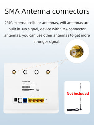 SMA Antenna Port Dual Sim Card Wireless CPE 5.8G 1200Mbps Unlocked 4G Wifi Router